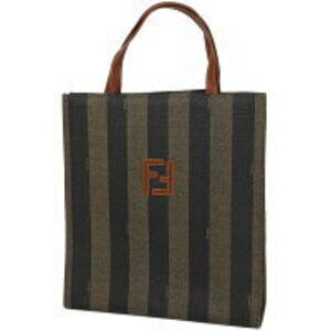 Fendi Pecan Tote Bag Handbag Rucksack Backpack Canvas Brown Black